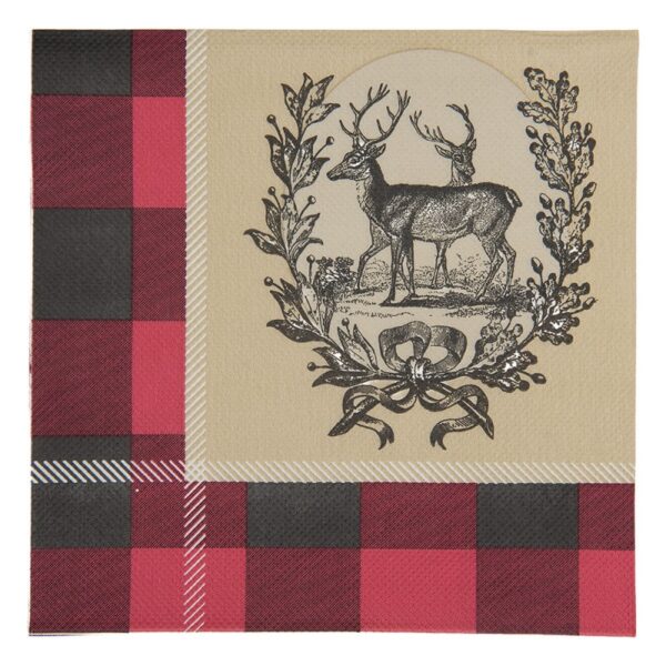 Servetten Papier Set van 20 33x33 cm Rood Papier