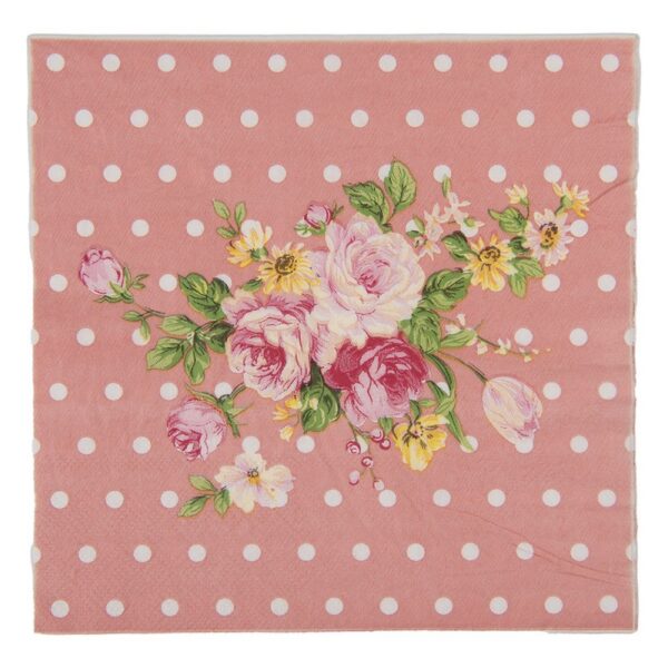 Servetten Papier Set van 20 33x33 cm Roze Papier