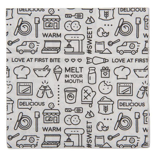 Servetten Papier Set van 20 33x33 cm Wit Papier