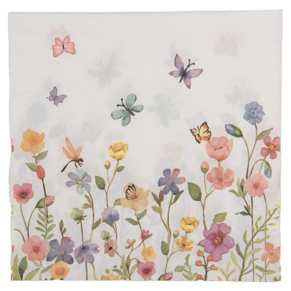 Servetten Papier Set van 20 33x33 cm Wit Papier