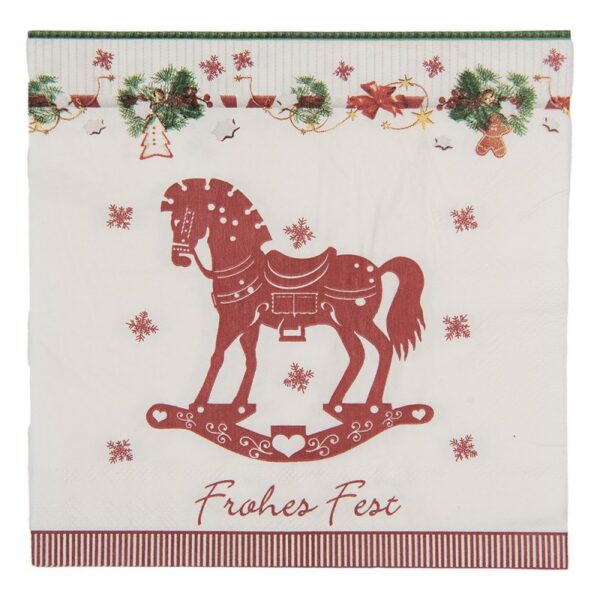 Servetten Papier Set van 20 33x33 cm Wit Papier