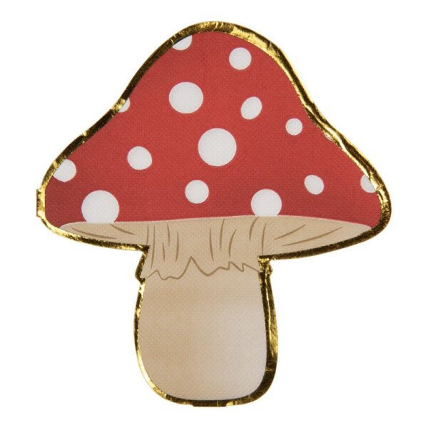 Servetten Papier Set van 20 Paddenstoel Rood Papier