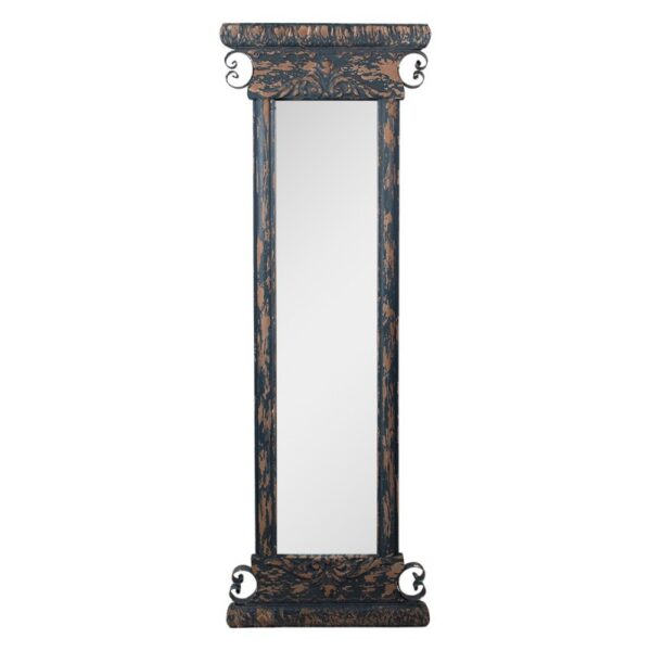 Spiegel 45x131 cm Blauw Bruin Hout Grote Spiegel