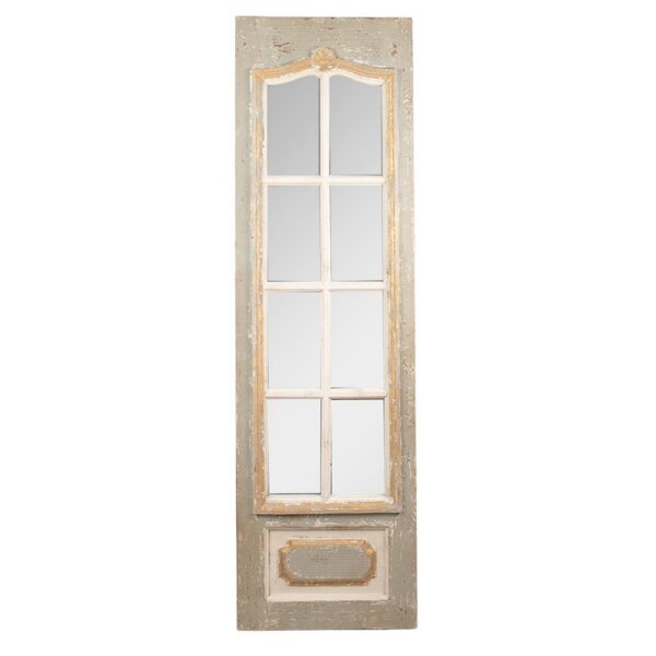 Spiegel 50x172 cm Beige Grijs Hout Grote Spiegel