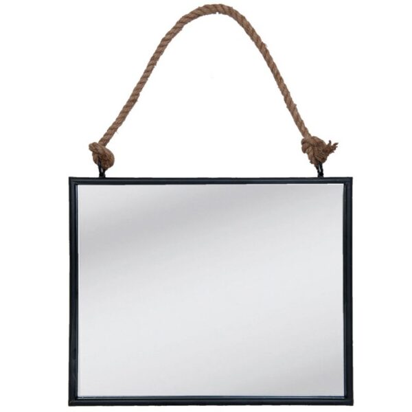 Spiegel 50x40 cm Zwart Mdf Grote Spiegel