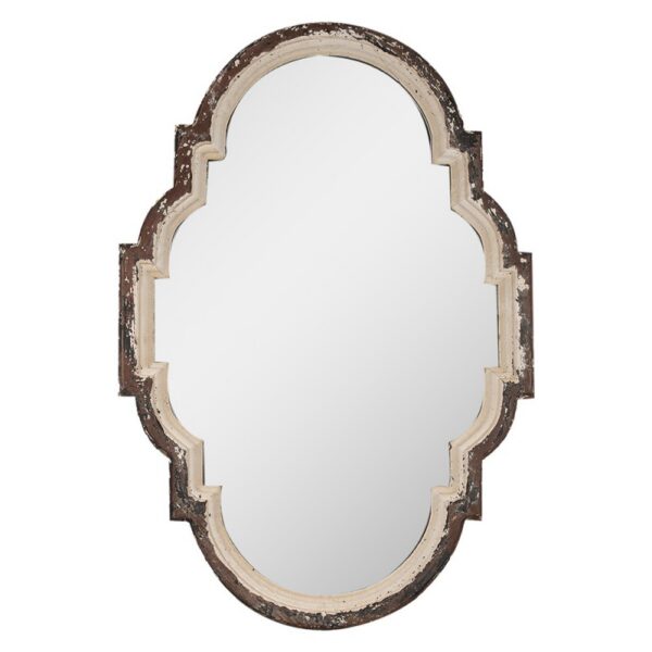 Spiegel 63x4x91 cm Bruin Beige Hout Wandspiegel