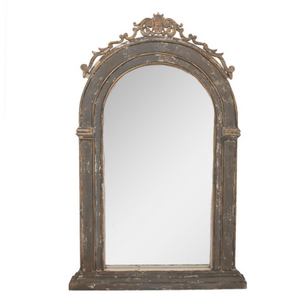 Spiegel 73x7x115 cm Grijs Beige Glas Wandspiegel