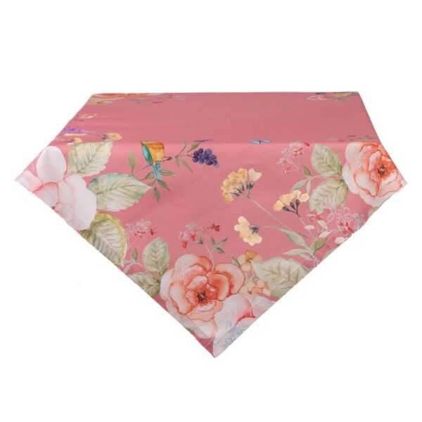 Tafelkleed 100x100 cm Roze Katoen Bloemen