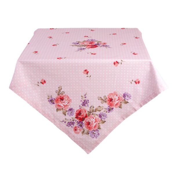Tafelkleed 100x100 cm Roze Paars Katoen Rozen Tafellaken