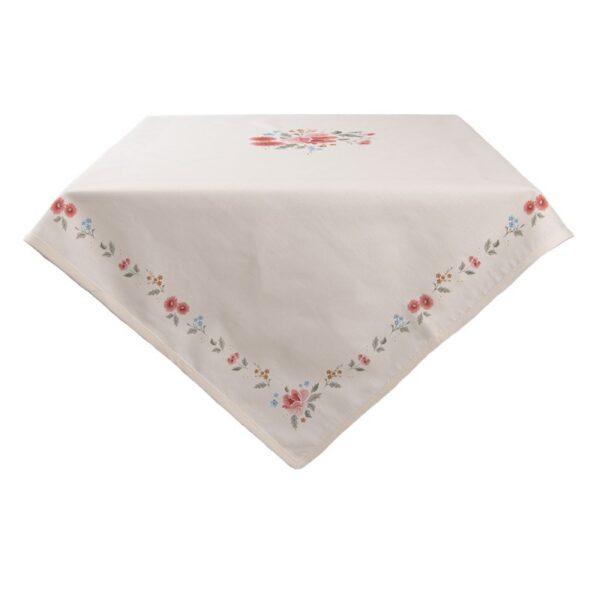 Tafelkleed 130x180 cm Beige Katoen Rozen Tafellaken