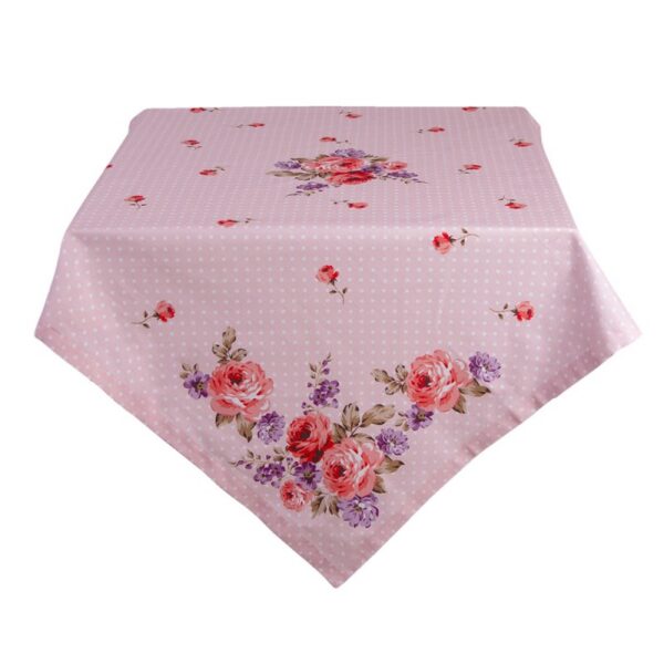 Tafelkleed 130x180 cm Roze Paars Katoen Rozen Tafellaken
