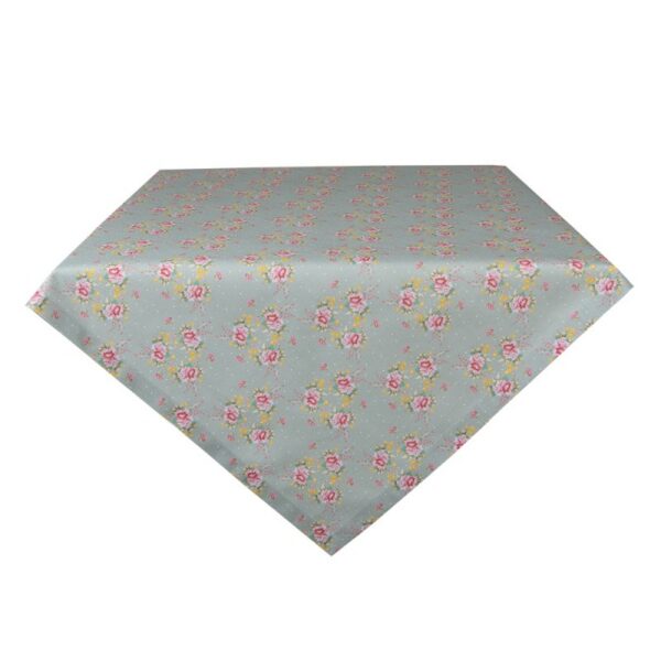 Tafelkleed 150x150 cm Groen Katoen Bloemen Tafellaken