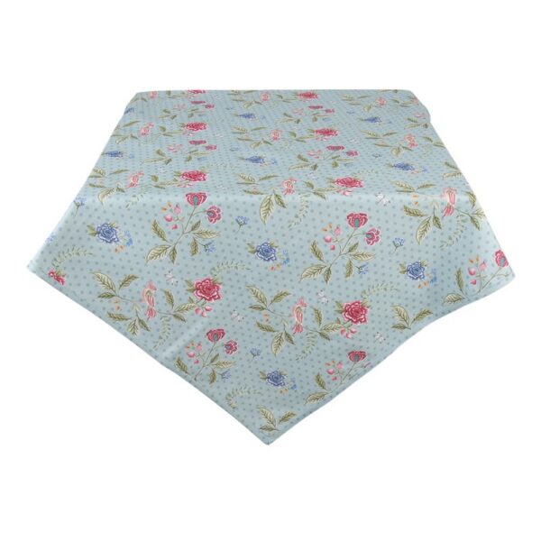Tafelkleed 150x250 cm Blauw Groen Katoen Bloemen Tafellaken