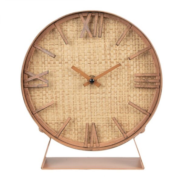 Tafelklok 24 cm Bruin Mdf Tafelklokken Binnen