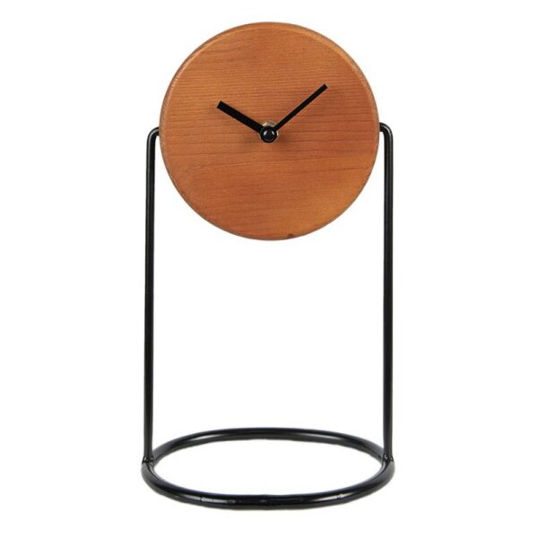 Tafelklok 28 cm Bruin Zwart Hout Tafelklokken Binnen