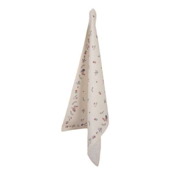 Theedoek 50x70 cm Beige Blauw Katoen Kip en Haan Keukenhanddoek