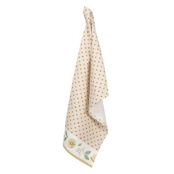 Theedoek 50x70 cm Beige Geel Katoen Citroen Vaatdoek