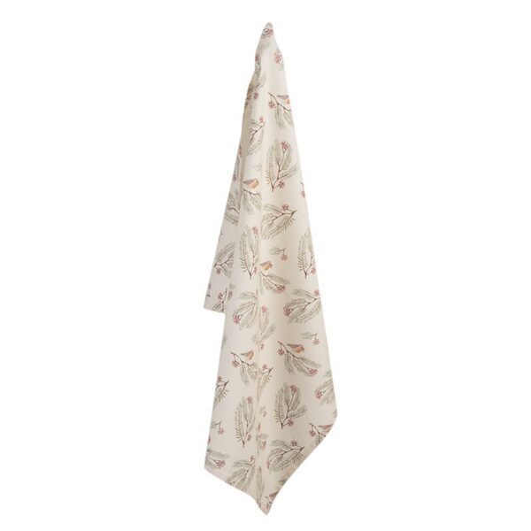 Theedoek 50x70 cm Beige Groen Katoen Dennentak Keukenhanddoek