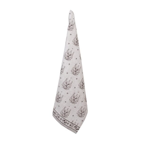 Theedoek 50x70 cm Beige Katoen Hert Keukenhanddoek