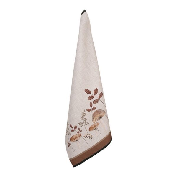 Theedoek 50x70 cm Beige Katoen Paddenstoelen Keukenhanddoek