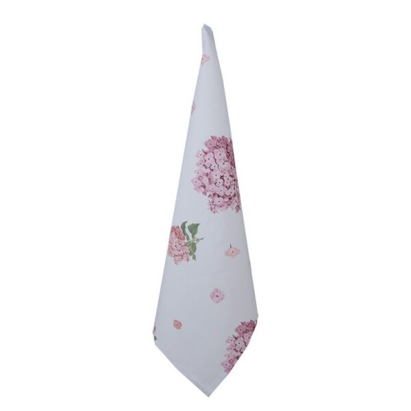 Theedoek 50x70 cm Blauw Roze Katoen Hortensia
