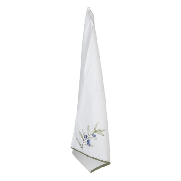 Theedoek 50x70 cm Wit Katoen Olijven