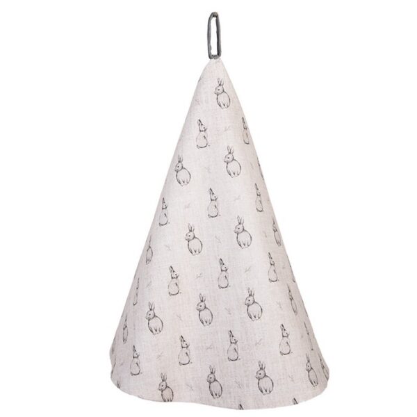 Theedoek Ø 80 cm Beige Grijs Katoen Konijn