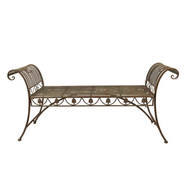 Clayre & Eef Tuinbank 142x41x66 cm Groen IJzer Buitenbank