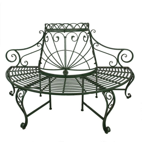 Clayre & Eef Tuinbank 167x84x102 cm Groen Metaal Buitenbank