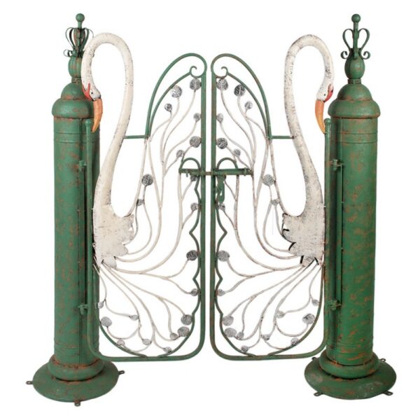 Tuinpoort 132x31x138 cm Groen Metaal