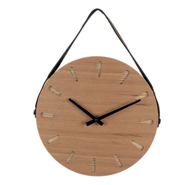 Wandklok O 30 cm Bruin Mdf Muurklok