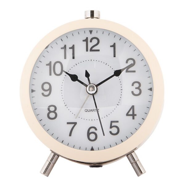 Wekker Analoog O 10x7x12 cm Beige Metaal
