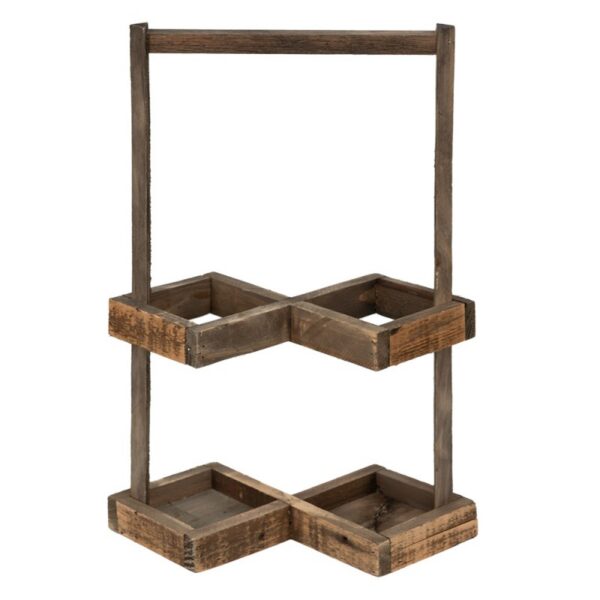 Wijnrek 27X14X42 Cm Bruin Hout Flessenrek