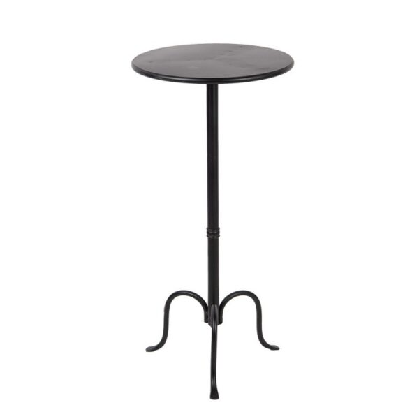 Bijzettafel Ø 38x78 cm Zwart Metaal