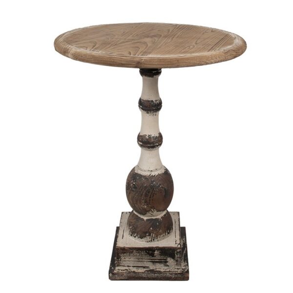Bijzettafel Ø 62x81 cm Bruin Hout