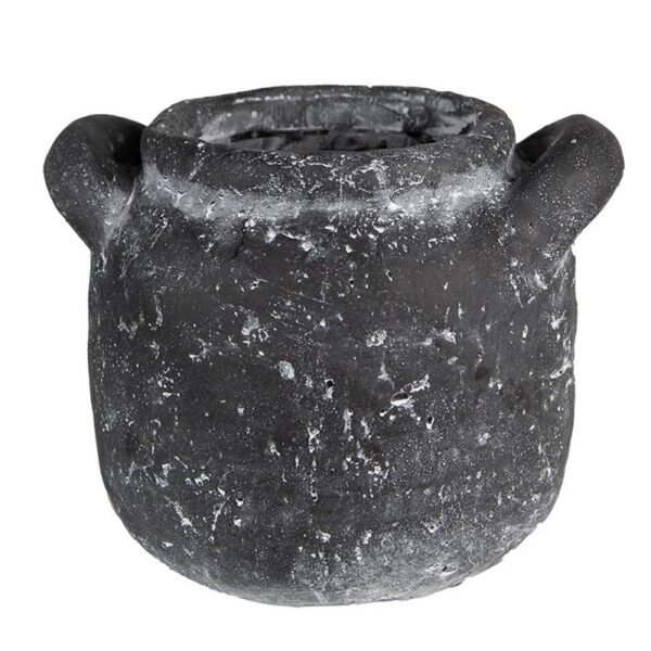 Bloempot 17x15x13 cm Grijs Steen Woondecoratie