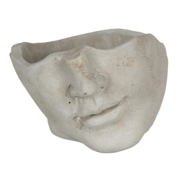 Bloempot 23x20x14 cm Beige Steen Bloempot Binnen
