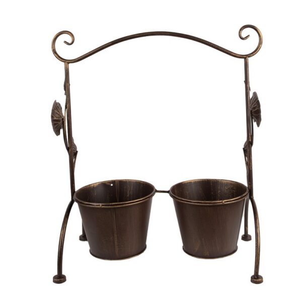Bloempot 40x20x47 cm Bruin IJzer Bloempot Binnen