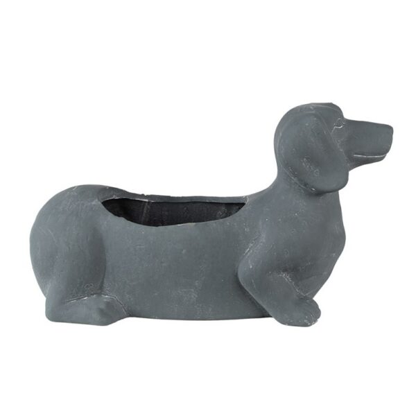 Bloempot Binnen Hond 30x12x16 cm Grijs Steen Plantenpot