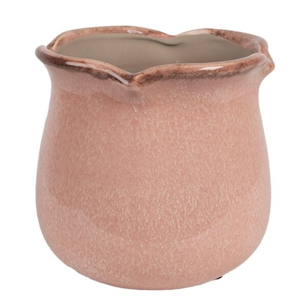 Bloempot Binnen Ø 16x15 cm Roze Keramiek Plantenpot