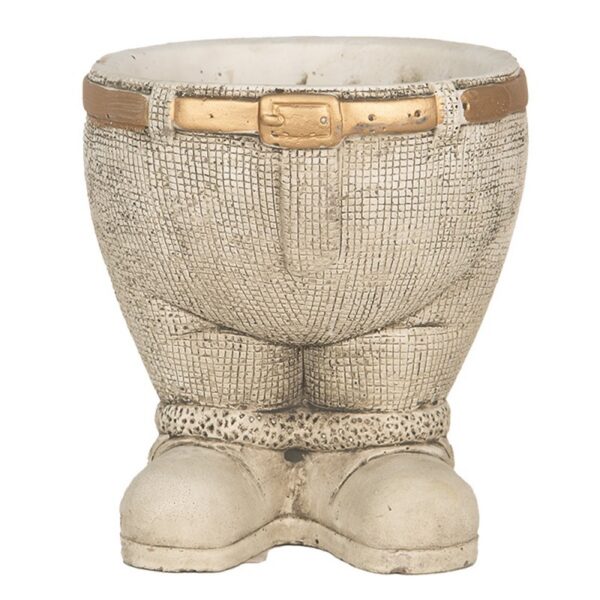 Bloempot Broek Ø 15x17 cm Grijs Steen Plantenpot