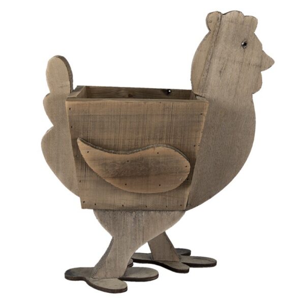 Bloempot Kip 35x18x40 cm Bruin Hout Bloempot Binnen