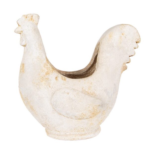 Bloempot Kip 36x18x35 cm Beige Keramisch materiaal