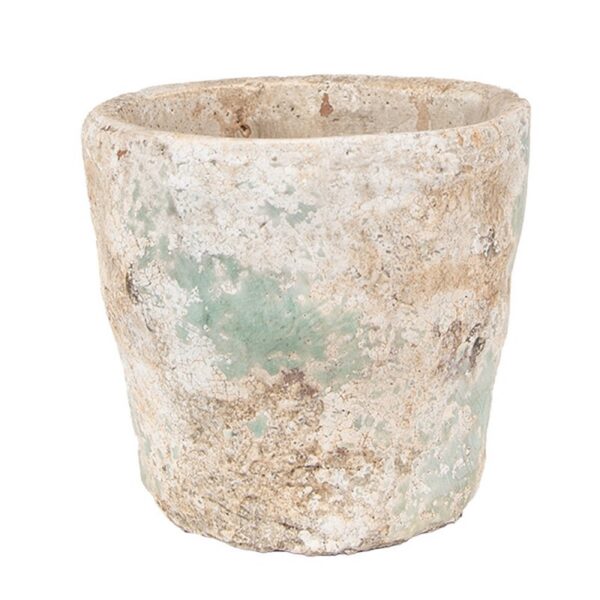Bloempot Ø 11x11 cm Beige Groen Terracotta