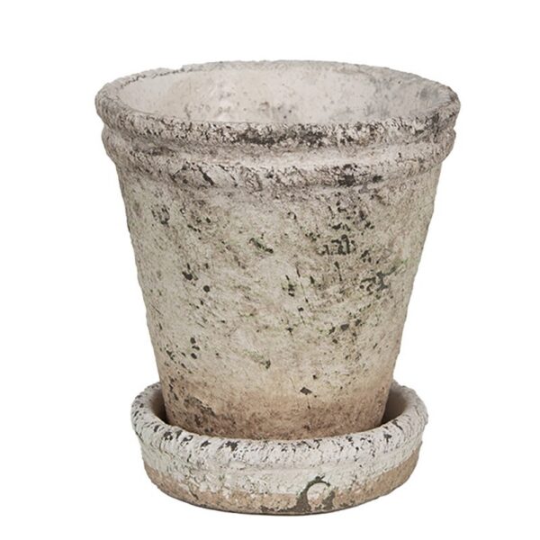 Bloempot Ø 11x12 cm Beige Steen Plantenpot