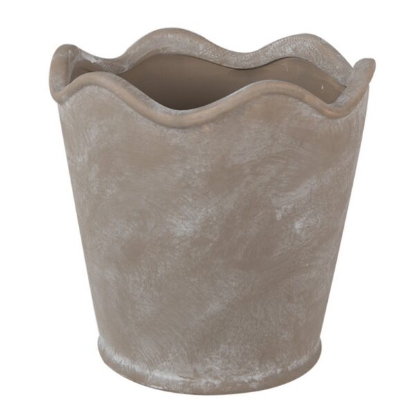 Bloempot Ø 13x12 cm Grijs Keramiek Bloempot Binnen
