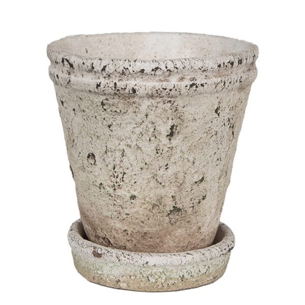 Bloempot Ø 13x14 cm Beige Steen Plantenpot
