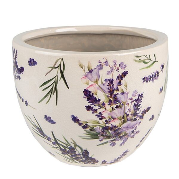 Bloempot Ø 15x11 cm Paars Groen Keramiek Lavendel Bloempot Binnen