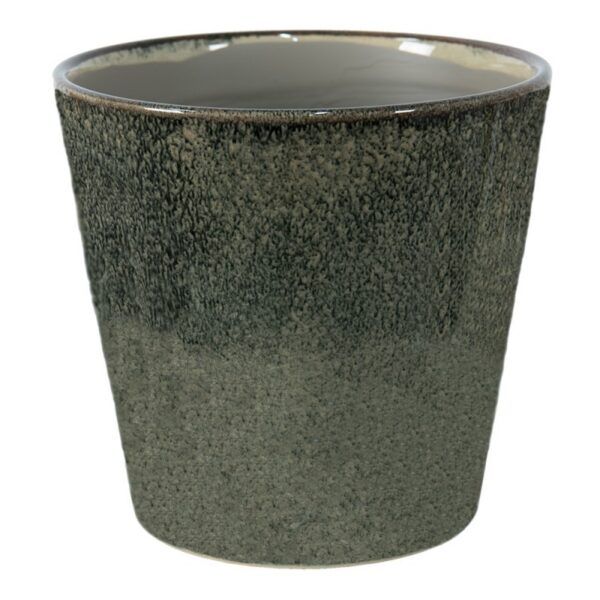Bloempot Ø 19x18 cm Groen Keramiek Bloempot Binnen