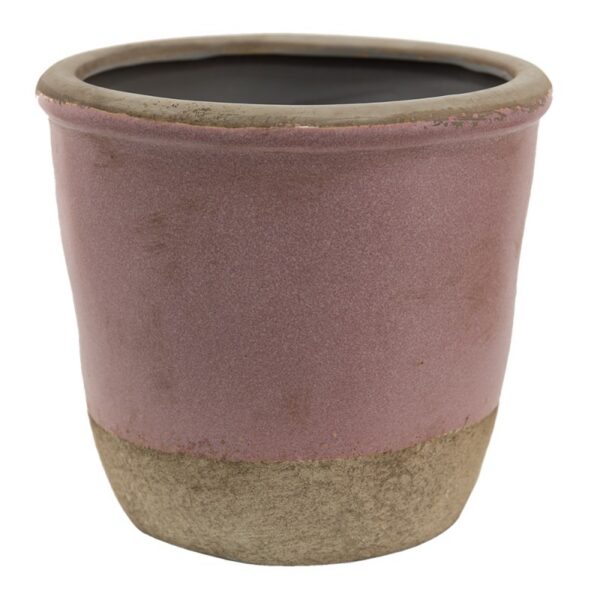 Bloempot Ø 19x19 cm Roze Beige Keramiek Bloempot Binnen